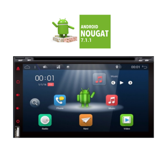 2 DIN Display - IQ AN7680 GPS