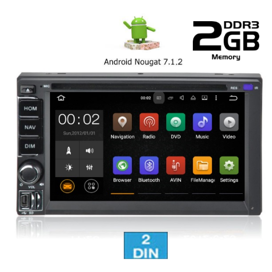 2 DIN Display - IQ AN7802 GPS