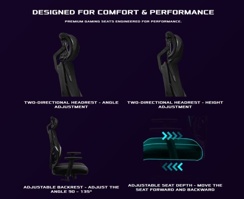 Gaming Καρέκλα -  Eureka Ergonomic® ONEX-GE300-B