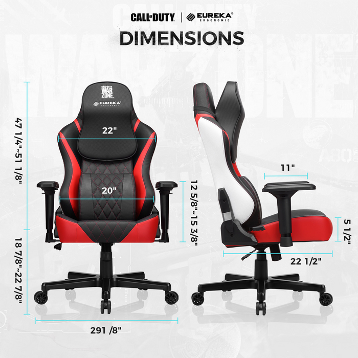 Gaming Καρέκλα -  Eureka Ergonomic® COD-006-BRW